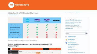 
                            6. Integrate with MYOB AccountRight Live – Welcome to the ... - Accountright Live Portal
