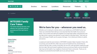 
                            4. INTEGRIS Family Healthcare Clinic in Yukon, OK | INTEGRIS - Canadian Valley Family Care Patient Portal