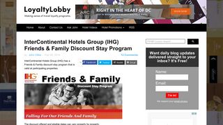 
                            3. InterContinental Hotels Group (IHG) Friends & Family ... - Ihg Friends And Family Portal
