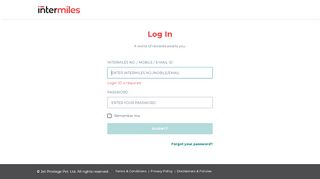 InterMiles Login - Login To Your InterMiles Account | InterMiles - Jpmiles Account Portal