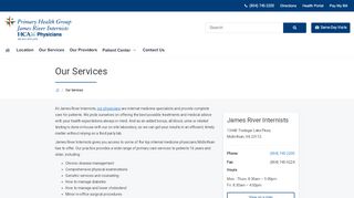 
                            7. Internal Medicine Services | James River Internists - James River Internists Patient Portal