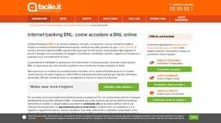 
Internet banking BNL | Facile.it  
