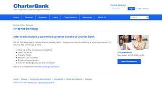 
                            6. Internet Banking › Charter Bank - Charter Bank Portal