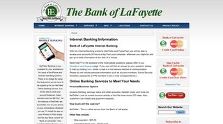 
                            4. Internet Banking Information | The Bank of LaFayette - Bank Of Lafayette Netteller Portal