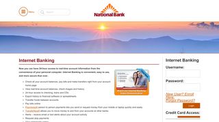 
Internet Banking - National Bank  
