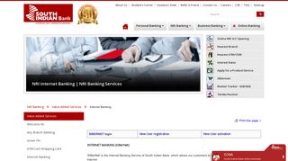 Internet Banking - South Indian Bank - Indian Bank Net Banking Login Password Reset