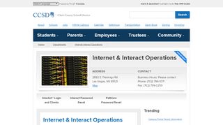 
                            2. Internet & Interact Operations | CCSD - Ccsd Interact Portal First Class