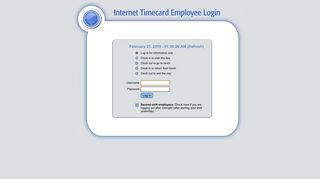 
                            1. Internet Timecard Employee Login - Internet Time Card Employee Login