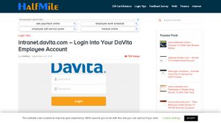 
                            4. intranet.davita.com - Login Into Your DaVita Employee Account - Davita Village Web Davita Portal Employees