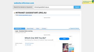 intranet.goodstart.org.au at WI. Login - Goodstart Early Learning - Intranet Goodstart Login