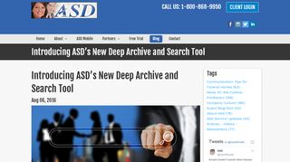 
                            8. Introducing ASD's New Deep Archive and Search Tool - Myasd Com Portal