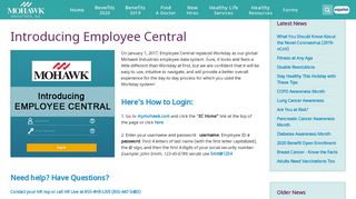 
                            6. Introducing Employee Central - Mohawk Benefits - Mohawknet Login