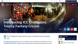 
                            1. Introducing ICC Champions Trophy Fantasy Cricket - Icc Champions Trophy Fantasy League Portal