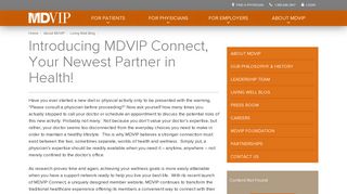 
Introducing MDVIP Connect, Personalized Health Portal - Living ...
