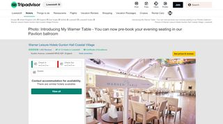 
                            5. Introducing My Warner Table - You can now pre-book your ... - My Warner Table Portal