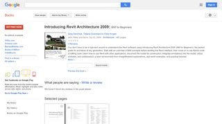 
Introducing Revit Architecture 2009: BIM for Beginners  
