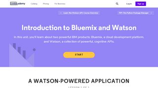 
                            8. Introduction to Bluemix and Watson | Codecademy - Ibm Watson Bluemix Portal