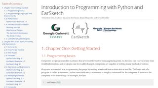 
                            3. Introduction to Programming with Python and EarSketch