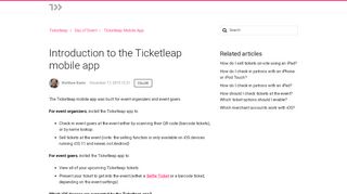 
Introduction to the Ticketleap mobile app – Ticketleap  

