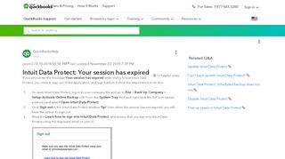 
                            2. Intuit Data Protect: Your session has expired - QuickBooks ... - Intuit Data Protect Account Portal