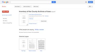 
                            6. Inventory of the County Archives of Iowa - Vlt Name Portal