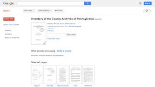 
                            8. Inventory of the County Archives of Pennsylvania - Vlt Name Portal