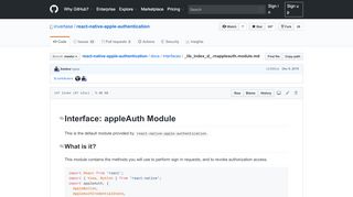 
                            8. invertase/react-native-apple-authentication - GitHub - Modulemd Portal