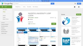 
                            2. INVERTIS UNIVERSITY | ERP LOGIN - Apps on Google Play - Invertis New Erp Login