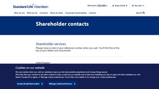 
                            5. Investor contacts | Standard Life Aberdeen - Standard Life Shares Portal