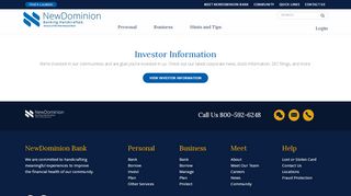 
                            7. Investor Information - NewDominion - Dominion Shareholder Portal