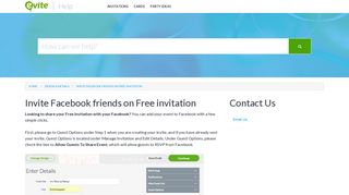 
                            2. Invite Facebook friends on Free invitati... - Evite - Evite Portal With Facebook