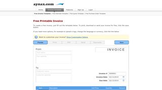 
                            4. Invoice Template :: Free Printable Invoice :: Aynax.com - Aynax Login Uk