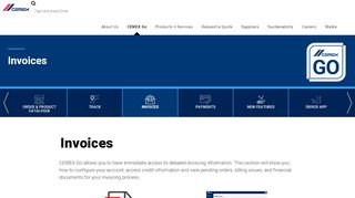 
                            2. Invoices - CEMEX USA - CEMEX - Cemex Vendor Portal