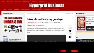 
                            6. InWorldz residents say goodbye – Hypergrid Business - Inworldz Portal
