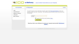 iod Incorporated : e-Delivery : e-Requestor - Iod Portal Login