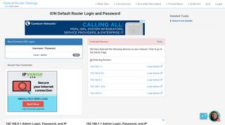
                            6. ION Default Router Login and Password - Clean CSS - Ion Internet Portal