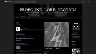 
                            1. ION - Profound Lore Records - Bandcamp - Portal Ion Bandcamp