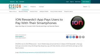 
                            6. ION Rewards® App Pays Users to Pay With Their Smartphones - Ion Rewards Sign Up