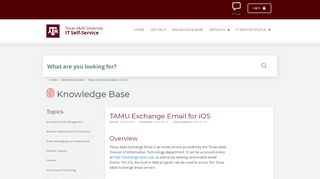 
                            3. iOS setup for TAMU Exchange Email - ServiceNow - Tamu Exchange Email Portal