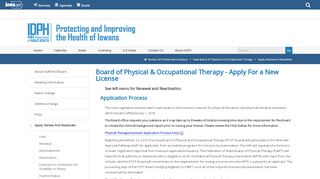 
Iowa Board of Physical and Occupational Therapy - Apply ...  
