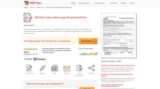 
                            8. Iowa Online Payroll Warrant - Fill Online, Printable, Fillable ... - Iowa Payroll Warrant Login