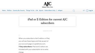 
iPad or E-Edition for current AJC subscribers2 - AJC.com  
