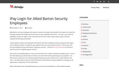 iPay Login for Allied Barton Security Employees - websnips