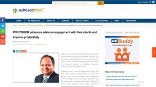 
IPRUTOUCH enhances advisors engagement with their ...  
