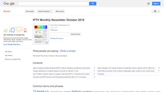 
                            16. IPTV Monthly Newsletter October 2010 - Mexico Iptv Portal