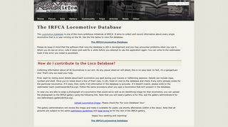 
                            8. [IRFCA] Locomotive Database - Irfca Portal
