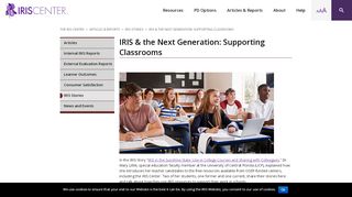 
IRIS & the Next Generation: Supporting Classrooms - IRIS

