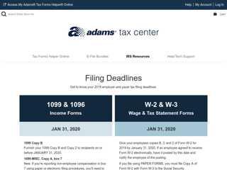 IRS Tax Information Links - Adams Tax Forms