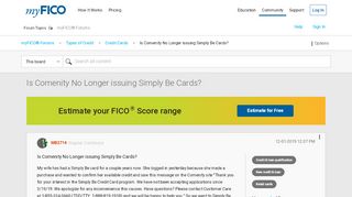 
                            2. Is Comenity No Longer issuing Simply Be Cards? - myFICO® Forums ... - Simply Be Credit Card Portal
