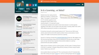 Is it e-Learning…or Sakai? | University of Florida Information ... - Uf Sakai Portal